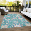 Piper Looms Chantille Global ACN1154 Teal Machine Washable Area Rug Outdoor Lifestyle Image Feature