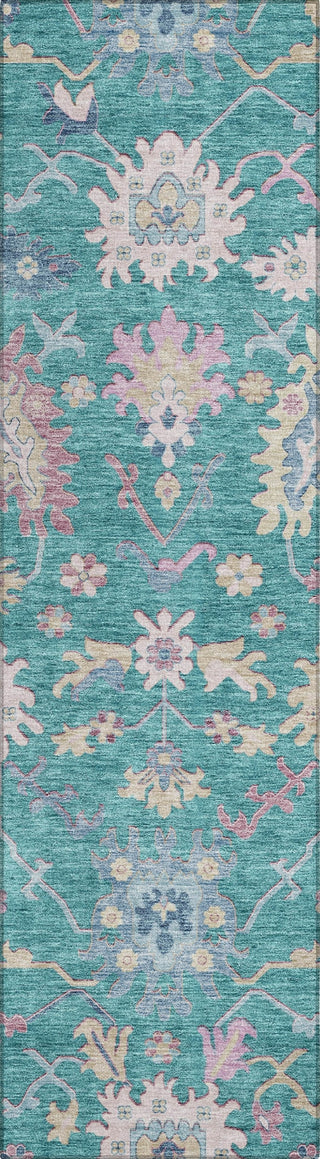 Piper Looms Chantille Global ACN1154 Teal Machine Washable Area Rug Runner Main Image