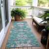 Piper Looms Chantille Global ACN1154 Teal Machine Washable Area Rug Runner Outdoor Lifestyle Image Feature
