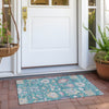 Piper Looms Chantille Global ACN1154 Teal Machine Washable Area Rug Scatter Outdoor Lifestyle Image Feature