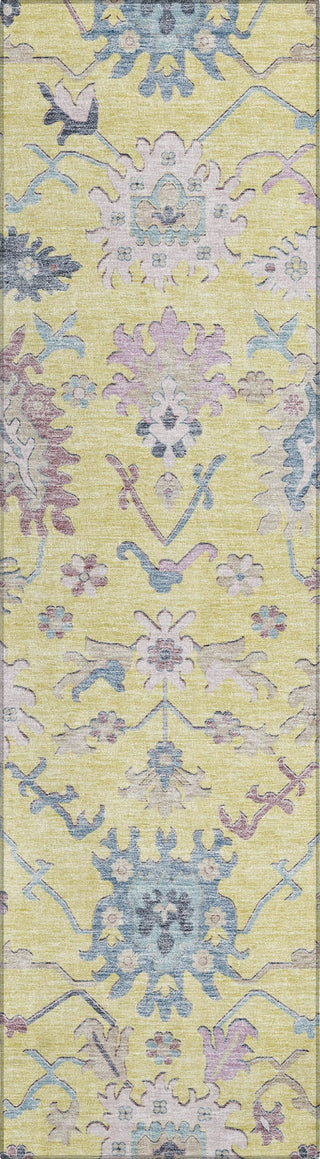 Piper Looms Chantille Global ACN1154 Yellow Machine Washable Area Rug Runner Main Image