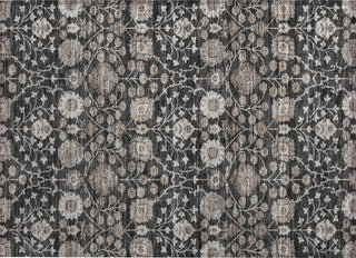 Piper Looms Chantille Floral ACN1155 Black Machine Washable Area Rug Scatter Main Image