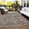 Piper Looms Chantille Floral ACN1155 Chocolate Machine Washable Area Rug Outdoor Lifestyle Image Feature