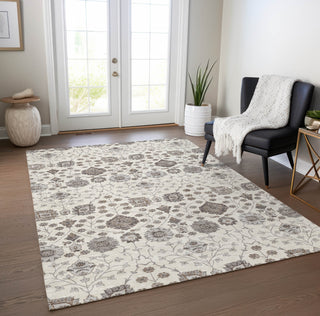 Piper Looms Chantille Floral ACN1155 Ivory Machine Washable Area Rug Lifestyle Image Feature