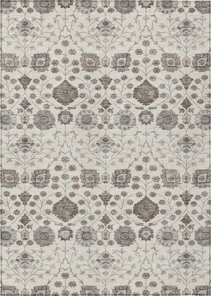 Piper Looms Chantille Floral ACN1155 Ivory Machine Washable Area Rug main image