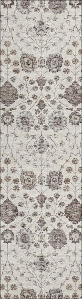 Piper Looms Chantille Floral ACN1155 Ivory Machine Washable Area Rug Runner Main Image