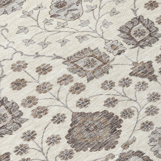 Piper Looms Chantille Floral ACN1155 Ivory Machine Washable Area Rug Swatch Image