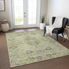 Piper Looms Chantille Floral ACN1156 Aloe Machine Washable Area Rug Lifestyle Image Feature