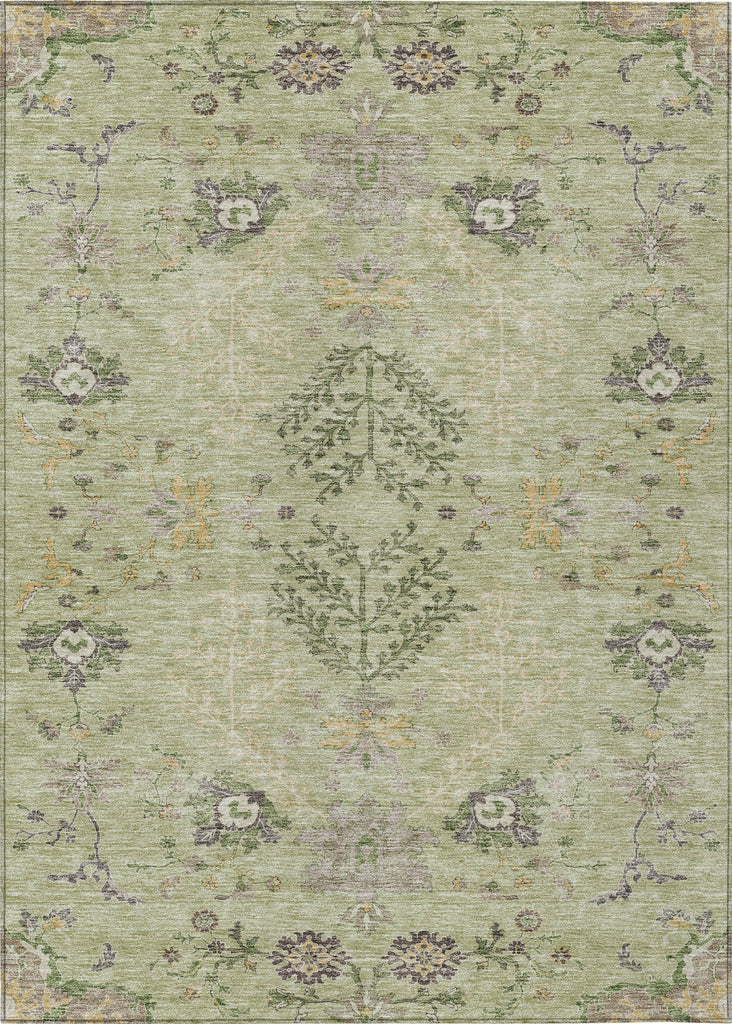 Piper Looms Chantille Floral ACN1156 Aloe Machine Washable Area Rug main image