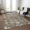 Piper Looms Chantille Floral ACN1156 Brown Machine Washable Area Rug Lifestyle Image Feature