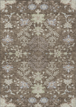 Piper Looms Chantille Floral ACN1156 Brown Machine Washable Area Rug main image