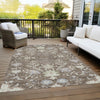 Piper Looms Chantille Floral ACN1156 Brown Machine Washable Area Rug Outdoor Lifestyle Image Feature