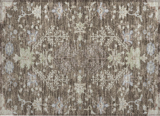 Piper Looms Chantille Floral ACN1156 Brown Machine Washable Area Rug Scatter Main Image