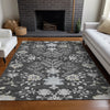 Piper Looms Chantille Floral ACN1156 Charcoal Machine Washable Area Rug Lifestyle Image Feature