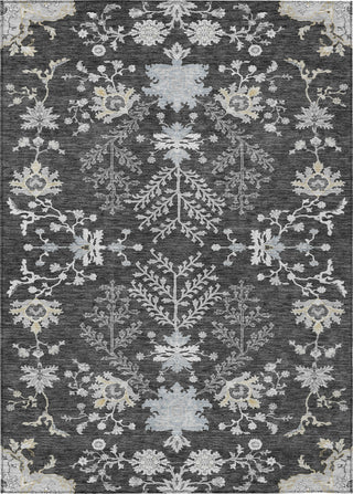 Piper Looms Chantille Floral ACN1156 Charcoal Machine Washable Area Rug main image