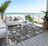 Piper Looms Chantille Floral ACN1156 Charcoal Machine Washable Area Rug Outdoor Lifestyle Image Feature