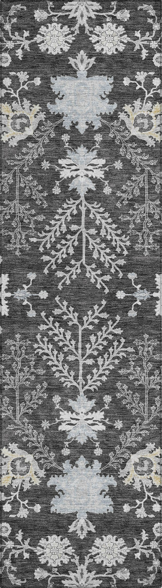 Piper Looms Chantille Floral ACN1156 Charcoal Machine Washable Area Rug Runner Main Image