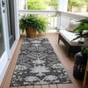 Piper Looms Chantille Floral ACN1156 Charcoal Machine Washable Area Rug Runner Outdoor Lifestyle Image Feature