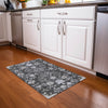 Piper Looms Chantille Floral ACN1156 Charcoal Machine Washable Area Rug Scatter Lifestyle Image Feature
