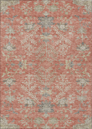 Piper Looms Chantille Floral ACN1156 Coral Machine Washable Area Rug main image