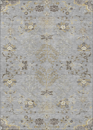 Piper Looms Chantille Floral ACN1156 Gray Machine Washable Area Rug main image