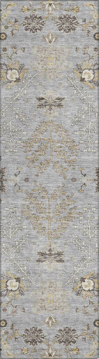 Piper Looms Chantille Floral ACN1156 Gray Machine Washable Area Rug Runner Main Image