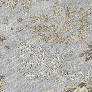 Piper Looms Chantille Floral ACN1156 Gray Machine Washable Area Rug Swatch Image
