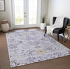 Piper Looms Chantille Floral ACN1156 Lavender Machine Washable Area Rug Lifestyle Image Feature
