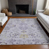 Piper Looms Chantille Floral ACN1156 Lavender Machine Washable Area Rug Lifestyle Image Feature