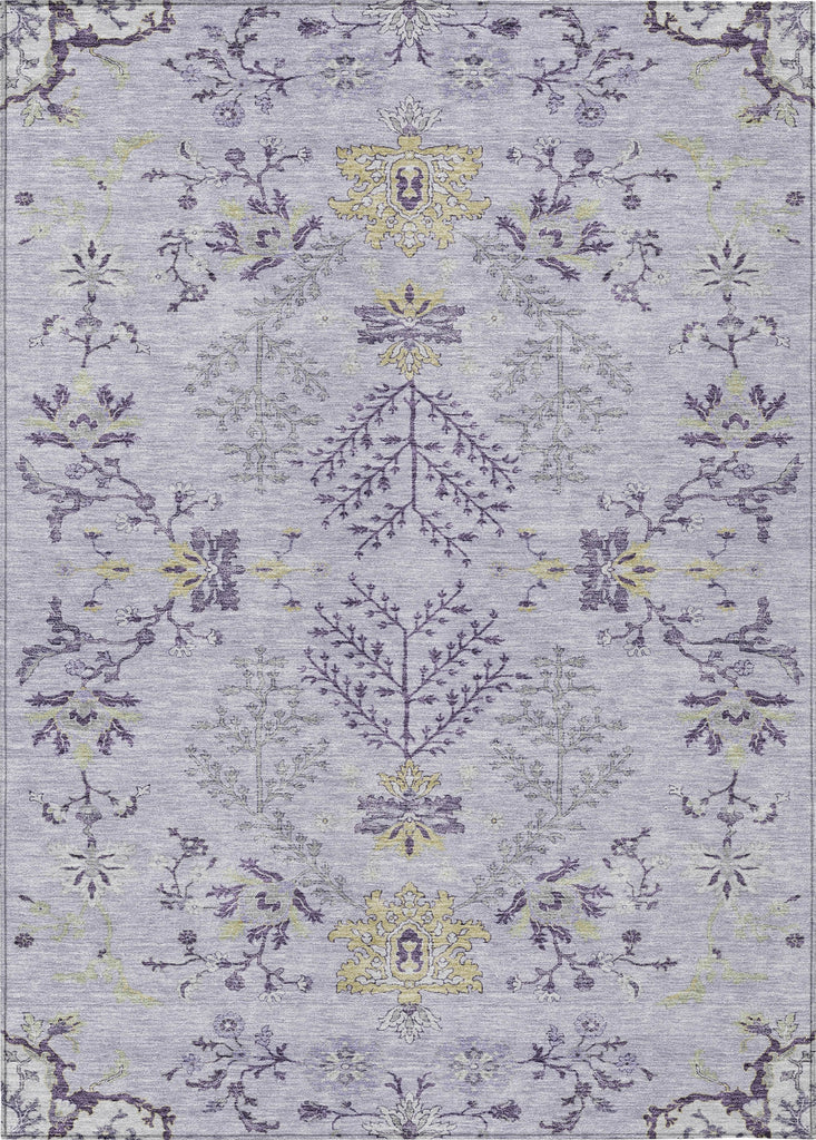 Piper Looms Chantille Floral ACN1156 Lavender Machine Washable Area Rug main image