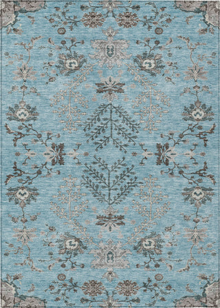 Piper Looms Chantille Floral ACN1156 Sky Machine Washable Area Rug main image