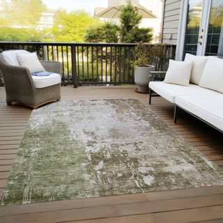 Piper Looms Chantille Abstract ACN1159 Brown Machine Washable Area Rug Outdoor Lifestyle Image Feature