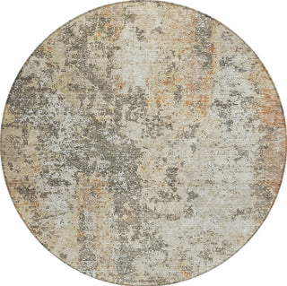 Piper Looms Chantille Modern ACN1161 Terracotta Machine Washable Area Rug Round Main Image