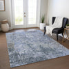 Piper Looms Chantille Modern ACN1162 Blue Machine Washable Area Rug Lifestyle Image Feature
