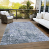 Piper Looms Chantille Modern ACN1162 Blue Machine Washable Area Rug Outdoor Lifestyle Image Feature