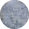 Piper Looms Chantille Modern ACN1162 Blue Machine Washable Area Rug Round Main Image