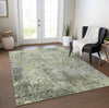 Piper Looms Chantille Modern ACN1162 Green Machine Washable Area Rug Lifestyle Image Feature