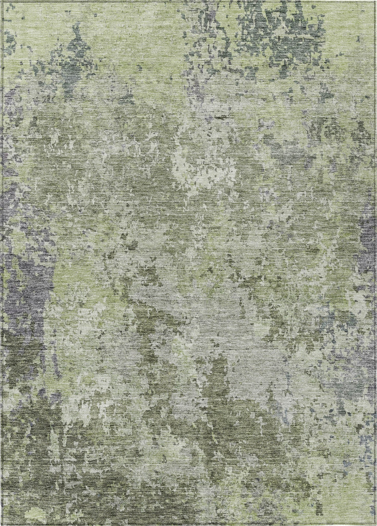 Piper Looms Chantille Modern ACN1162 Green Machine Washable Area Rug main image