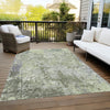Piper Looms Chantille Modern ACN1162 Green Machine Washable Area Rug Outdoor Lifestyle Image Feature
