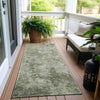 Piper Looms Chantille Modern ACN1162 Green Machine Washable Area Rug Runner Outdoor Lifestyle Image Feature