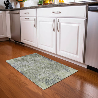 Piper Looms Chantille Modern ACN1162 Green Machine Washable Area Rug Scatter Lifestyle Image Feature