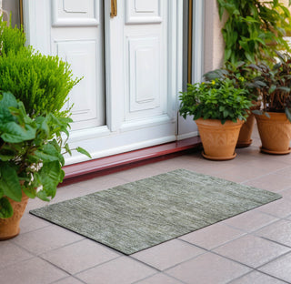 Piper Looms Chantille Modern ACN1163 Sage Machine Washable Area Rug Scatter Outdoor Lifestyle Image Feature