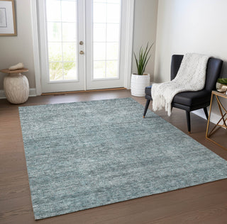 Piper Looms Chantille Modern ACN1163 Seafoam Machine Washable Area Rug Lifestyle Image Feature