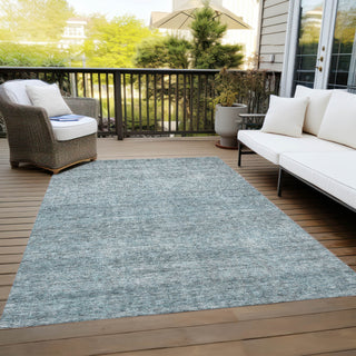 Piper Looms Chantille Modern ACN1163 Seafoam Machine Washable Area Rug Outdoor Lifestyle Image Feature