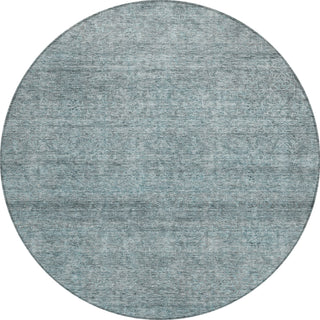 Piper Looms Chantille Modern ACN1163 Seafoam Machine Washable Area Rug Round Main Image