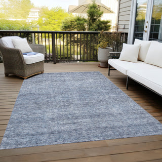 Piper Looms Chantille Modern ACN1163 Sky Machine Washable Area Rug Outdoor Lifestyle Image Feature