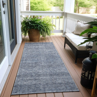 Piper Looms Chantille Modern ACN1163 Sky Machine Washable Area Rug Runner Outdoor Lifestyle Image Feature