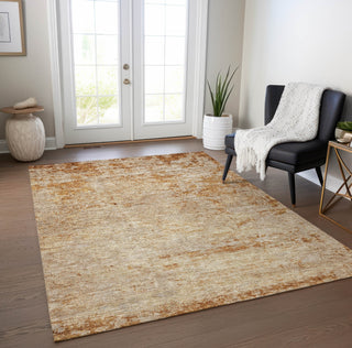 Piper Looms Chantille Abstract ACN1164 Copper Machine Washable Area Rug Lifestyle Image Feature