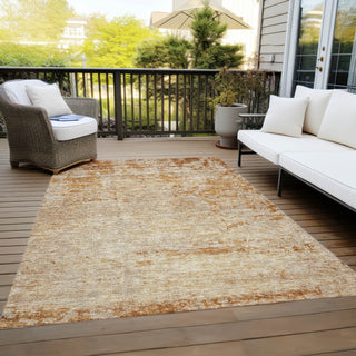 Piper Looms Chantille Abstract ACN1164 Copper Machine Washable Area Rug Outdoor Lifestyle Image Feature