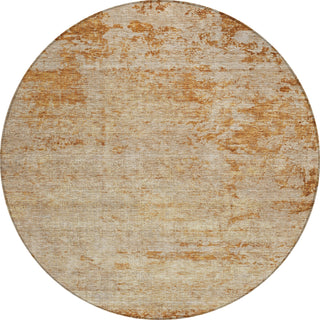 Piper Looms Chantille Abstract ACN1164 Copper Machine Washable Area Rug Round Main Image
